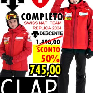 Completo Sci uomo Descente Swiss Ski Team replica (giacca+pantalone) uomo 2023/24